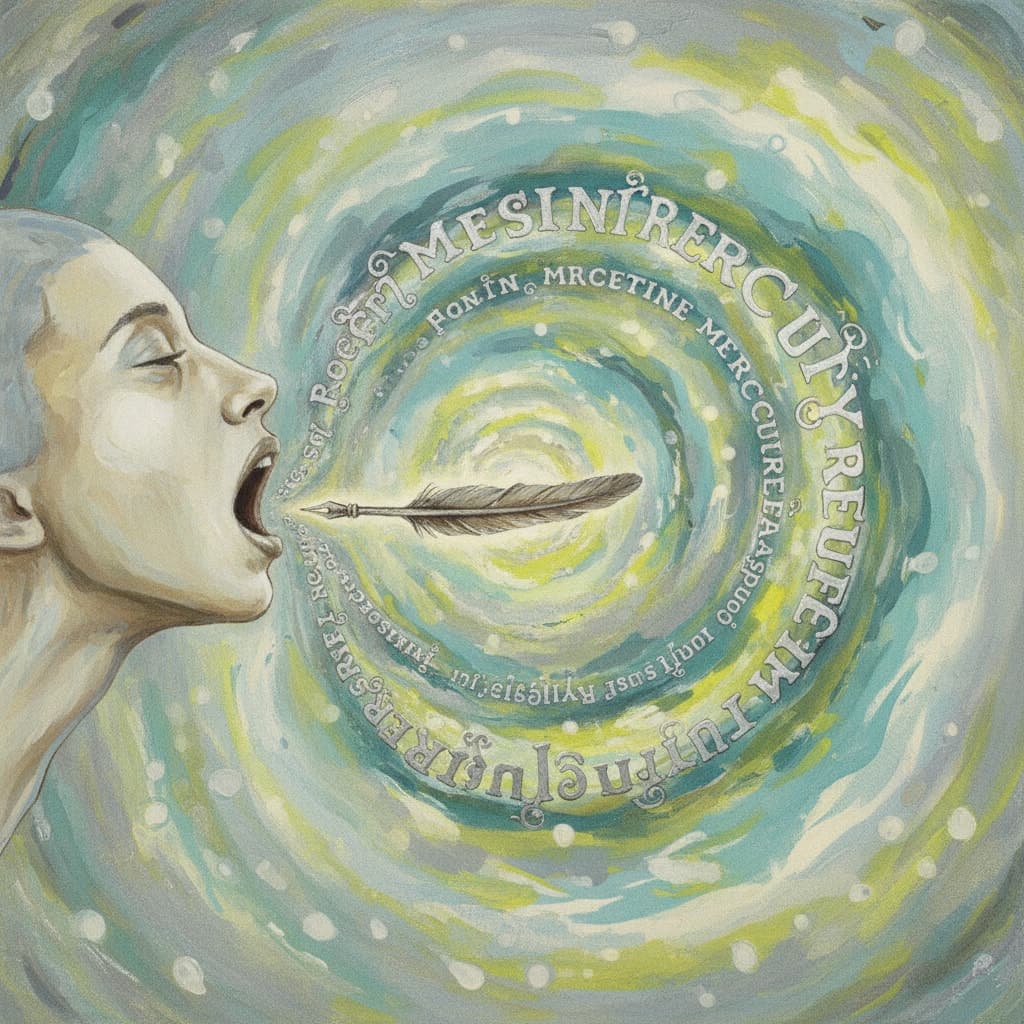 Draconic Moon Conjunct Mercury